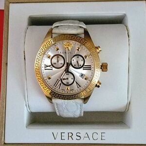 Versace Gold and White Watch